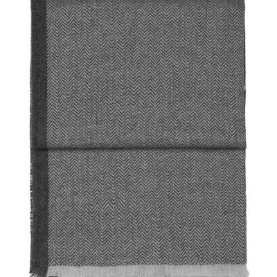 Herringbone throw (light grey/grey)