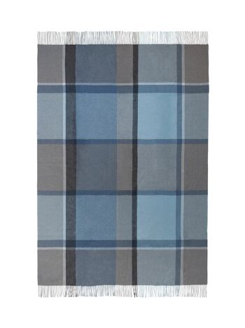 Plaid Manhattan (bleu acier/océan poussiéreux) 2