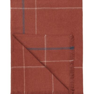 Square throw (rusty red)