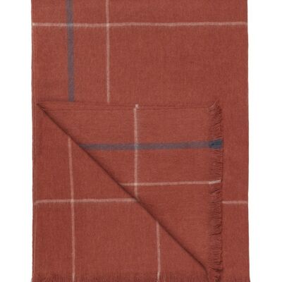 Plaid quadrato (rosso ruggine)