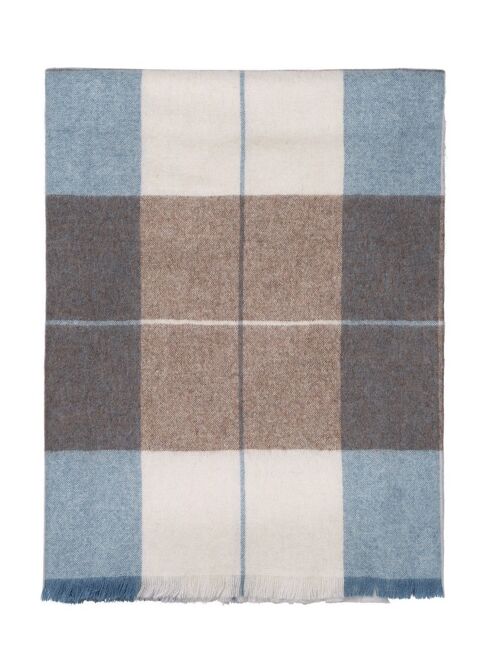 Scotch throw (camel/blue)