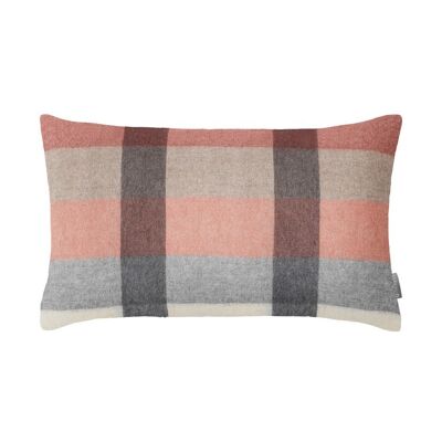 Coussin Intersection (rouge rouille/blanc/gris)