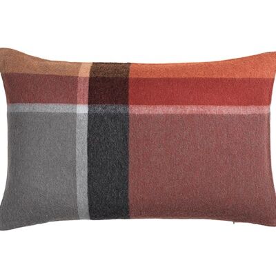 Coussin Manhattan(terre cuite/mag rouge)40x60