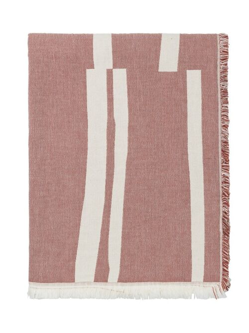 Lyme Grass throw(rusty red) organic cotton