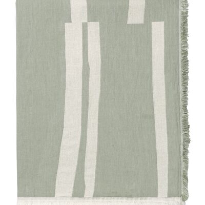 Lyme Grass throw (verde) algodón orgánico