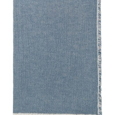 Thyme throw (blue) organic cotton