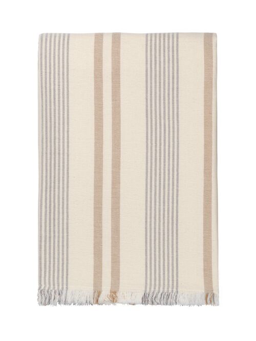 Iris throw (beige/grey)organic cotton