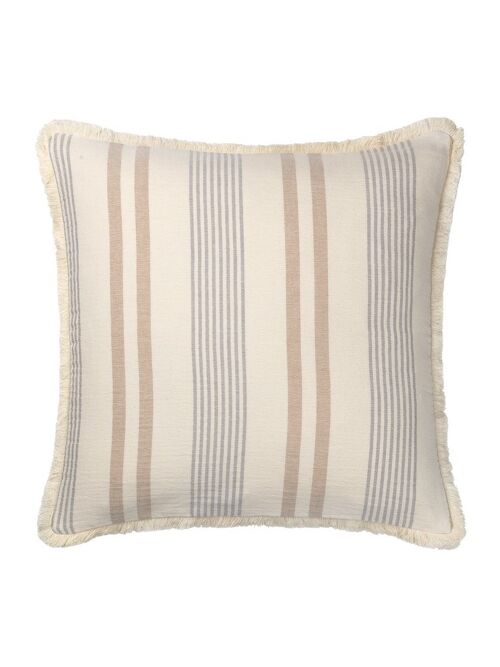 Iris cushion (beige/grey) organic cotton
