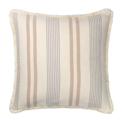 Iris cushion (beige/grey) organic cotton