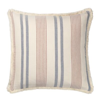 Coussin Iris (bleu/rouille) coton bio