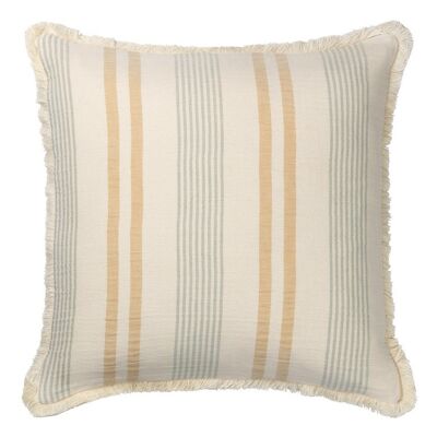 Iris cushion (yellow/green) organic cotton