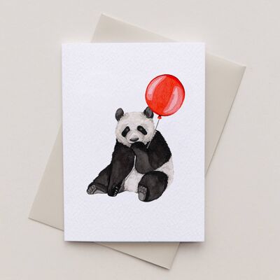 Tarjeta de saludos de Panda de fiesta