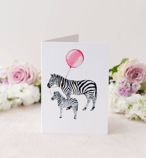 Baby Zebra Greetings Card