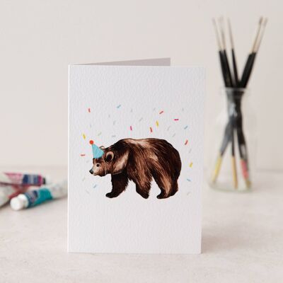 Tarjeta de saludos de oso