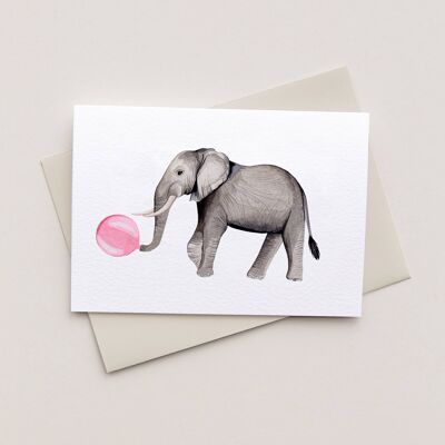 Elefanten-Grußkarte