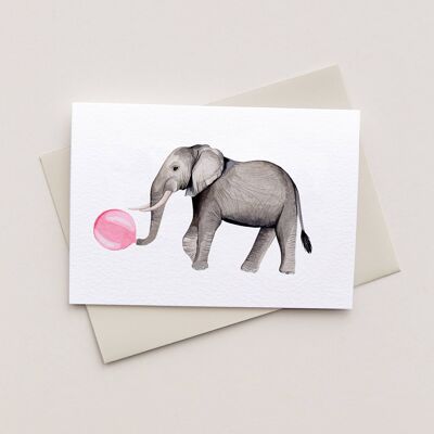 Tarjeta de saludos de elefante