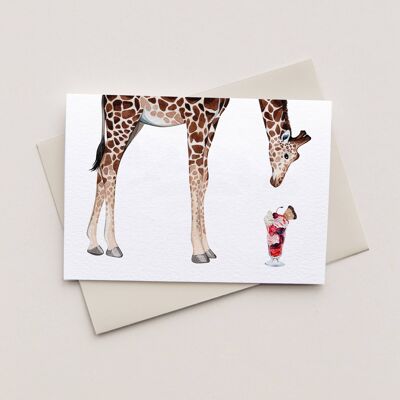 Carte de voeux girafe