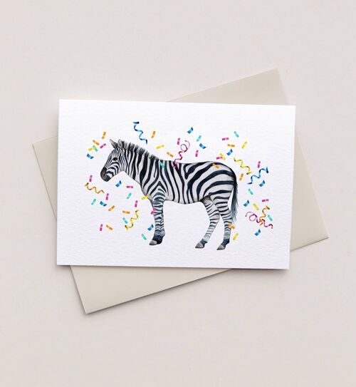 Zebra Greetings Card