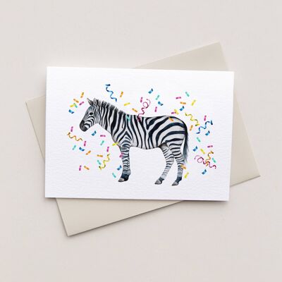 Zebra Greetings Card