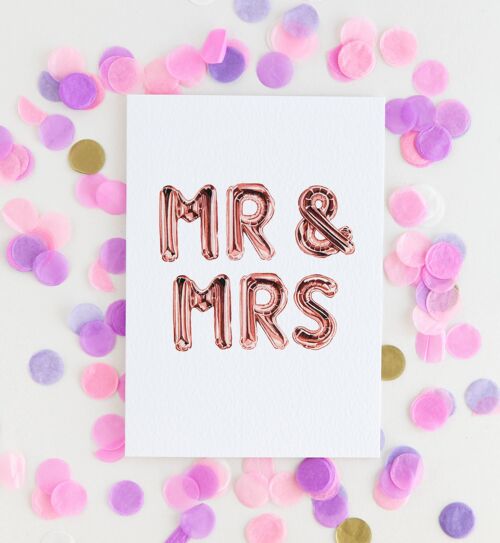 Mr and Mrs Greetings Card
