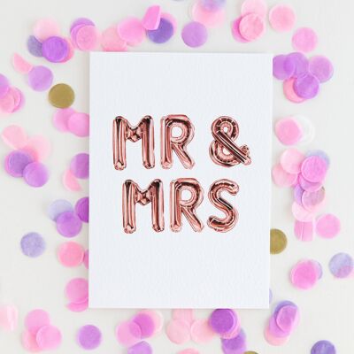 Tarjeta de felicitación Sr. y Sra.