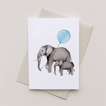 Carte de voeux bébé éléphant 2