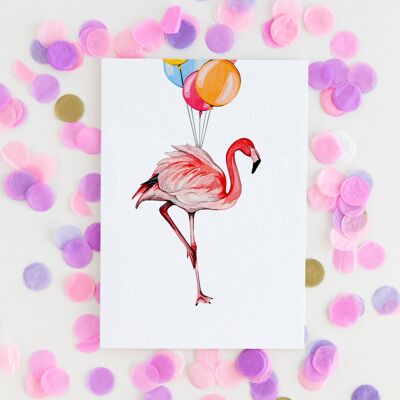 Tarjeta de saludos Flamingo