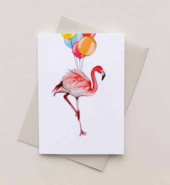 Carte de voeux flamant rose 2