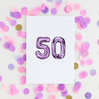 Tarjeta de 50 saludos