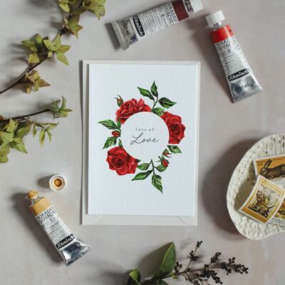 Love Wreath Greetings Card