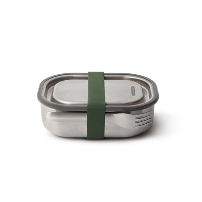 Stainless steel lunch box small, olive, 600 ml