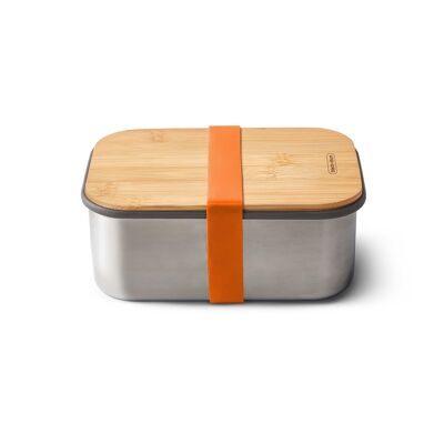 Stainless steel sandwich box, large, orange, 1250 ml