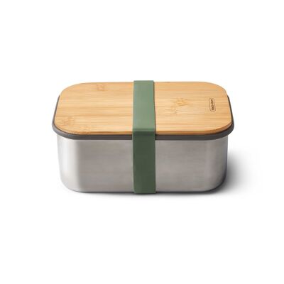 Stainless steel sandwich box, large, olive, 1250 ml