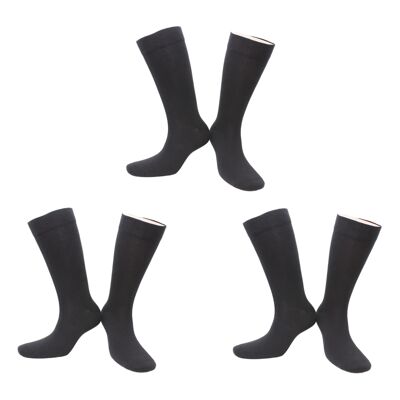 Chaussettes sans Compression Adaptées aux Diabétiques Coton Peigné (3 paires)