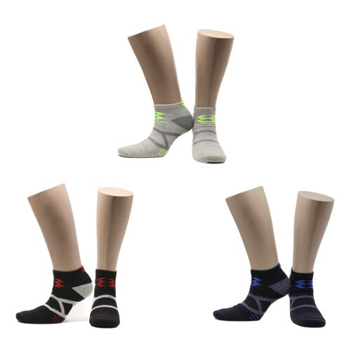 Socquettes Sans Couture Crazy Touch en Coton Peigné (3 paires)