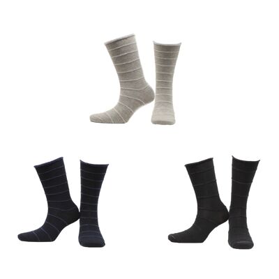 Cozy combed cotton socks (3 pairs) -2
