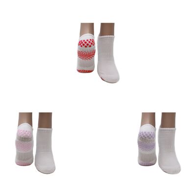 Non-slip Gym Pilates Invisible Combed Cotton Socks (3 pairs)
