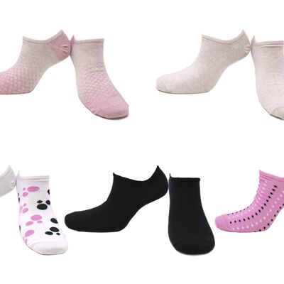 Invisible Lady Socken aus gekämmter Baumwolle (5 Paar)