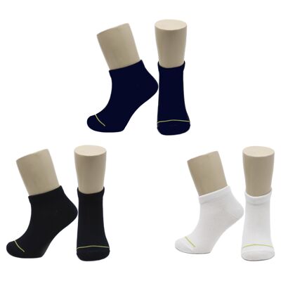 Child's Bamboo Socks (3 pairs) - Black, White, Navy blue