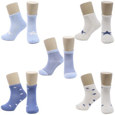 Child's Seamless Combed Cotton Socks (5 pairs)