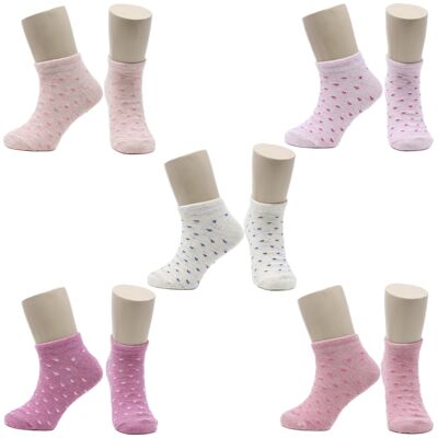 Hearts socks in combed cotton (5 pairs)