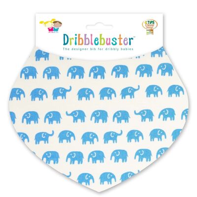 Babero Dribble Elefantes Azules