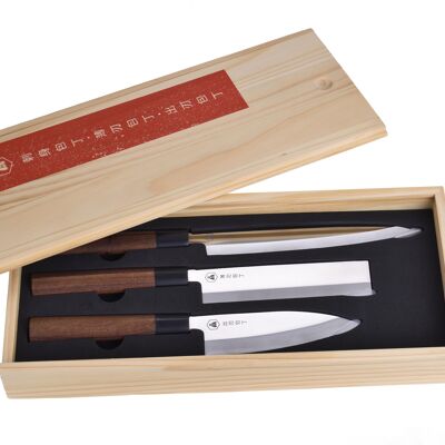 Caja de 3 cuchillos japoneses
