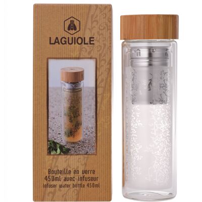 Glass bottle with infuser 450 ml