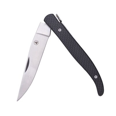 Folding knife with carbon fiber handle