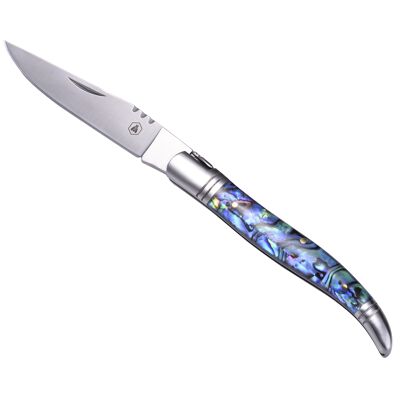 Folding knife with real mother-of-pearl handle. -