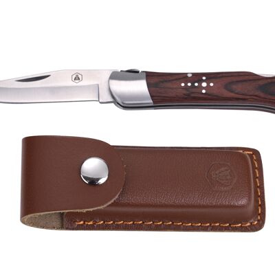 Hunting knife + corkscrew with case