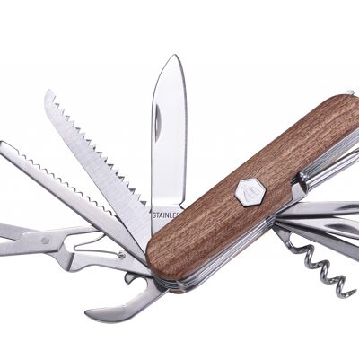 Multifunction knife wooden handle