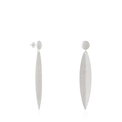 Nature silver leaf earrings