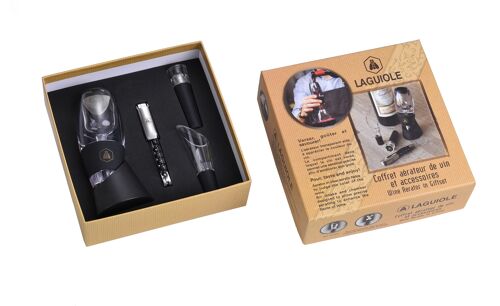 Coffret aérateur de vin et accessoires